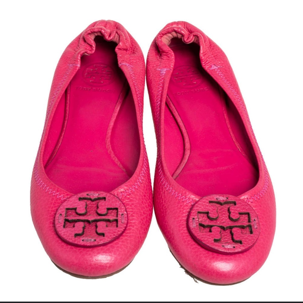Tory Burch Reva Ballet flats, hot pink, size 9